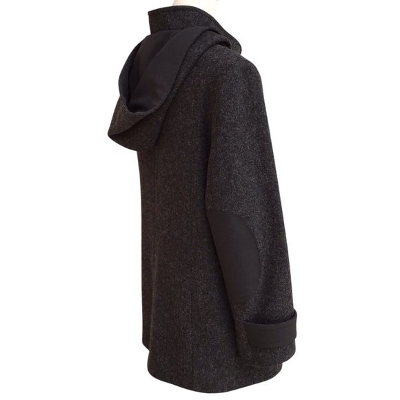 Cinzia Rocca Black Charcoal Wool Blend Coat - Picture 5 of 11